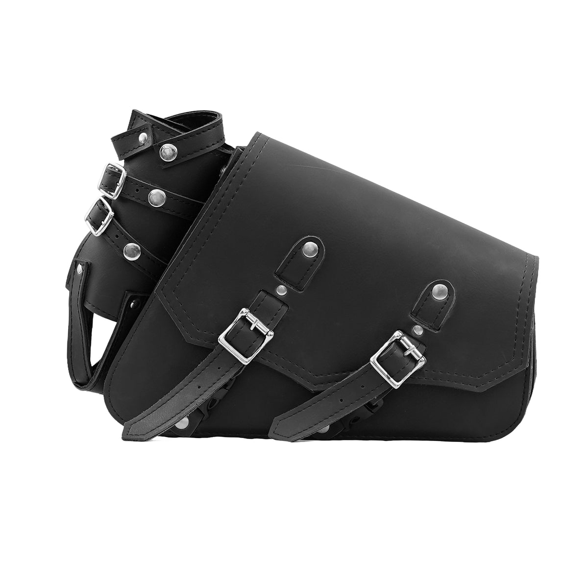 Left Side Synthetic Leather Swing Arm Bag w/Bottle Holder