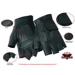 LegacyKnuckles™  Men's  leather Fingerless gloves