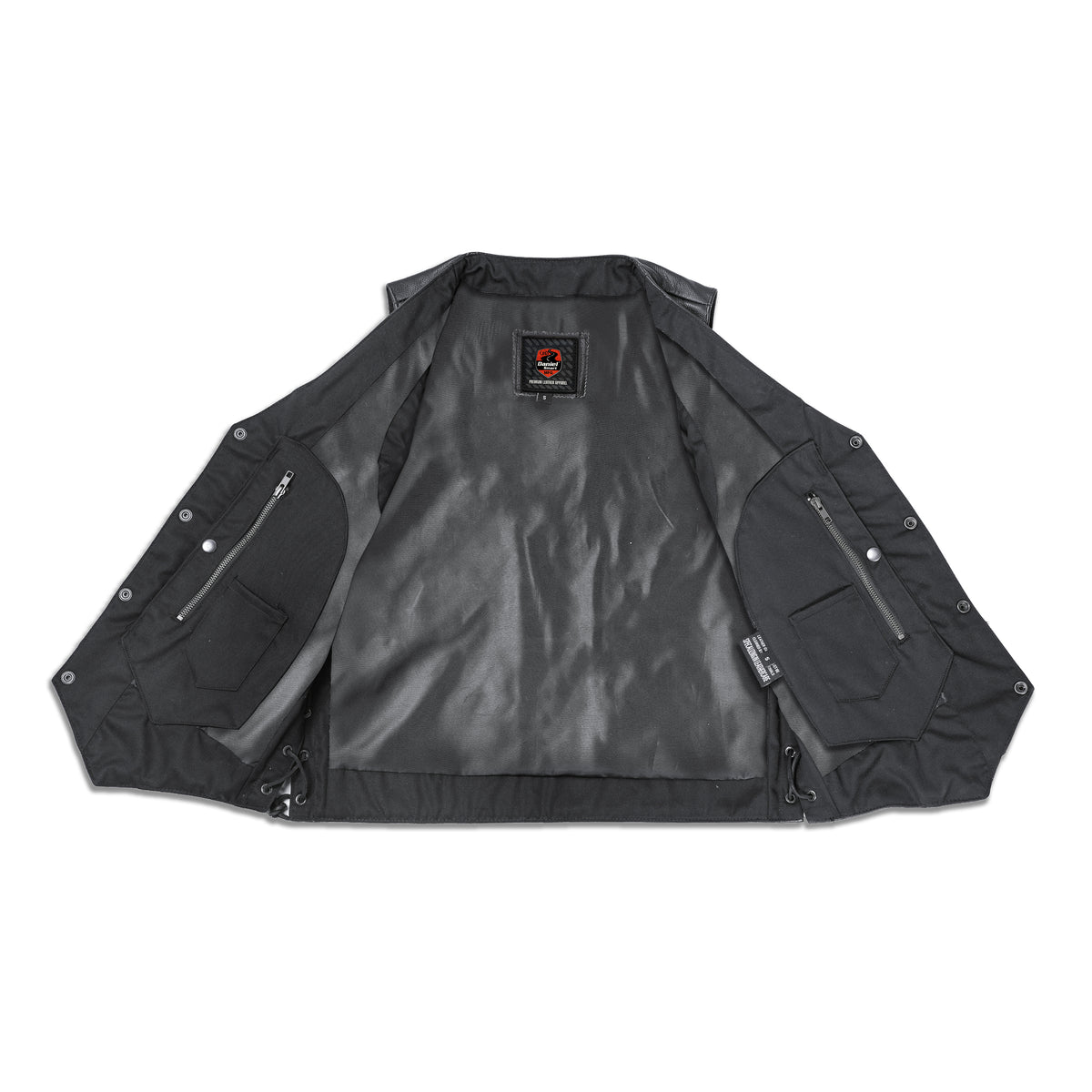 Line Ranger™ Mens Leather Motorcycle Vest
