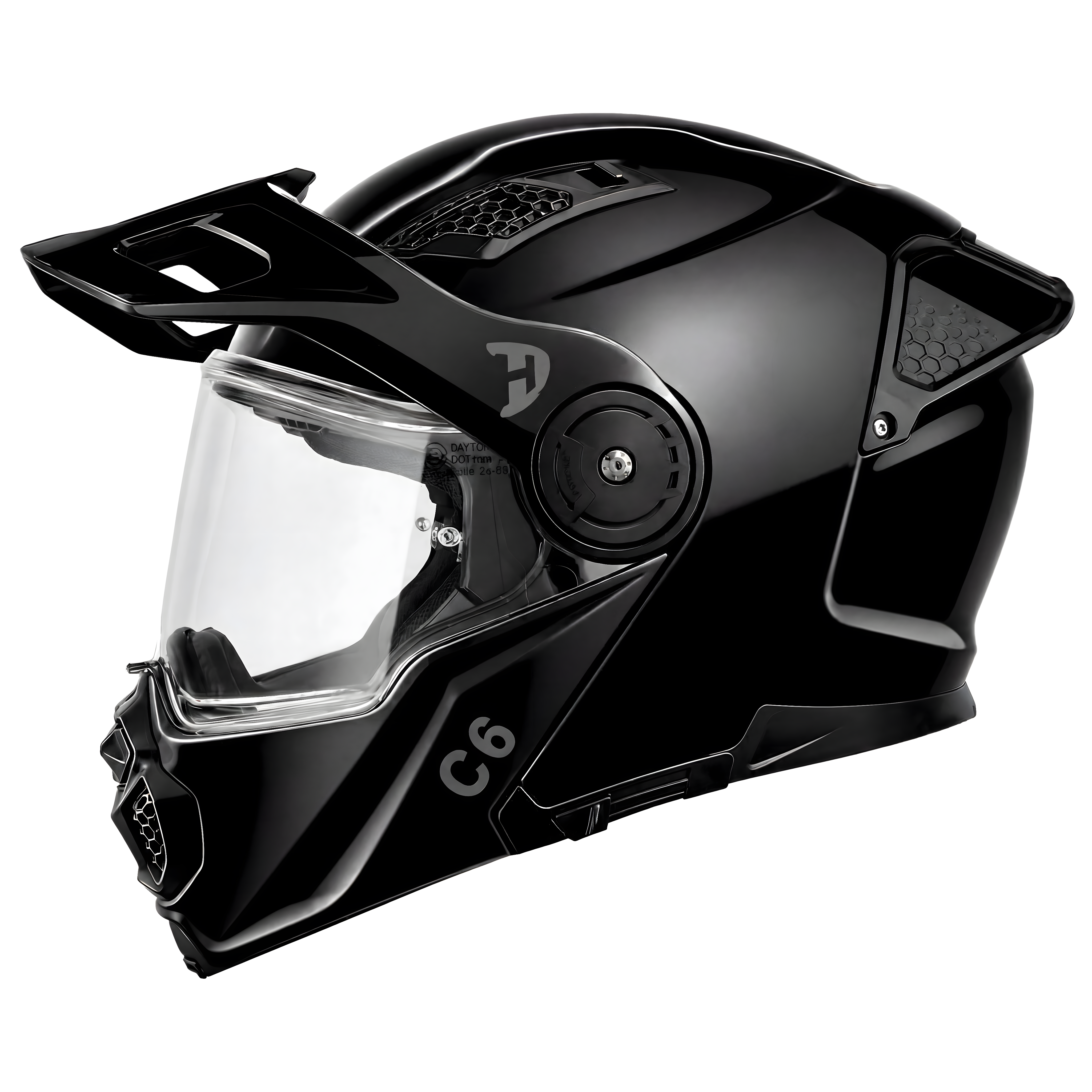 D.O.T. & ECE Daytona C6- Hi-Gloss Black