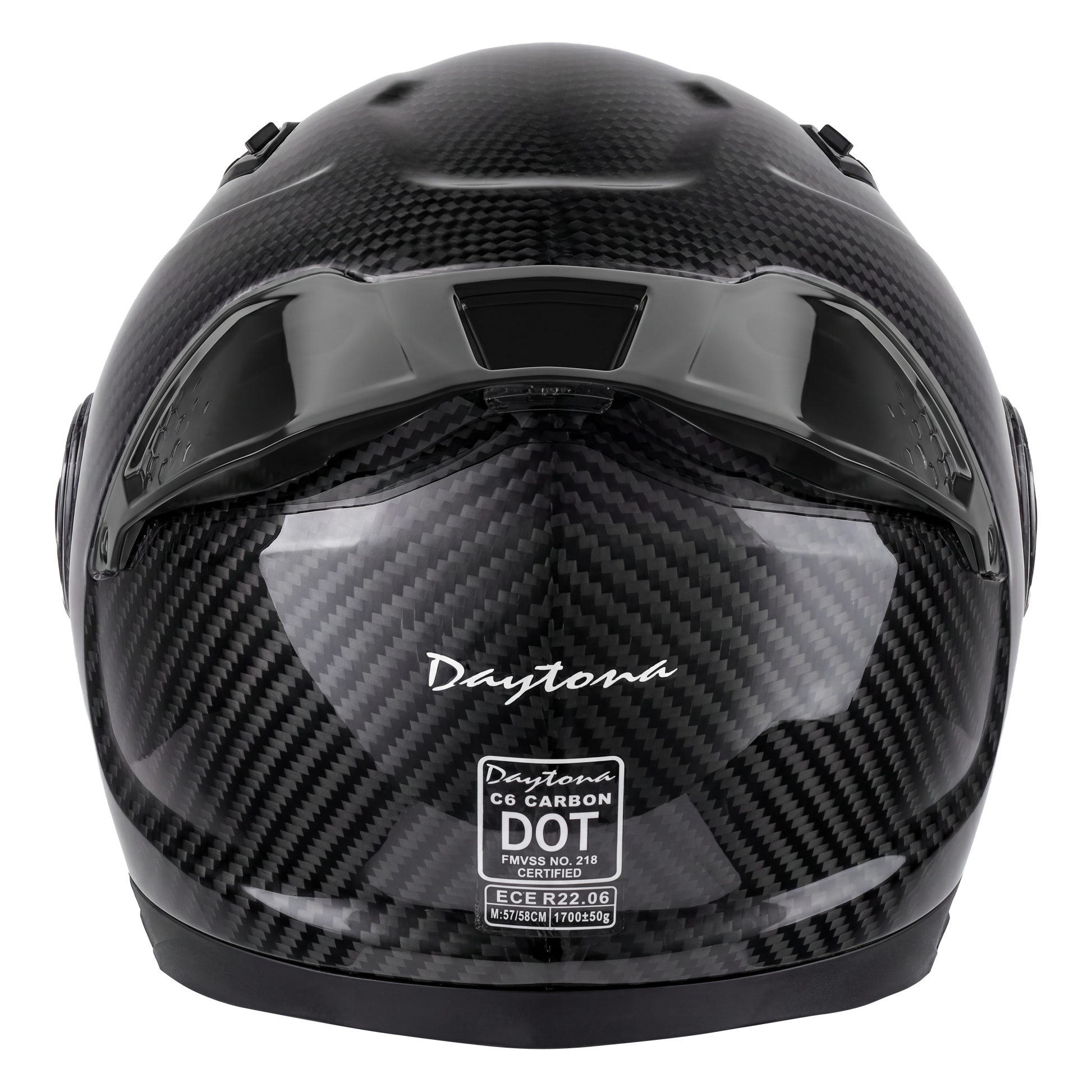 dot certified carbon fiber motorcycle helmet D.O.T. & ECE Daytona C6- Grey Carbon Fiber