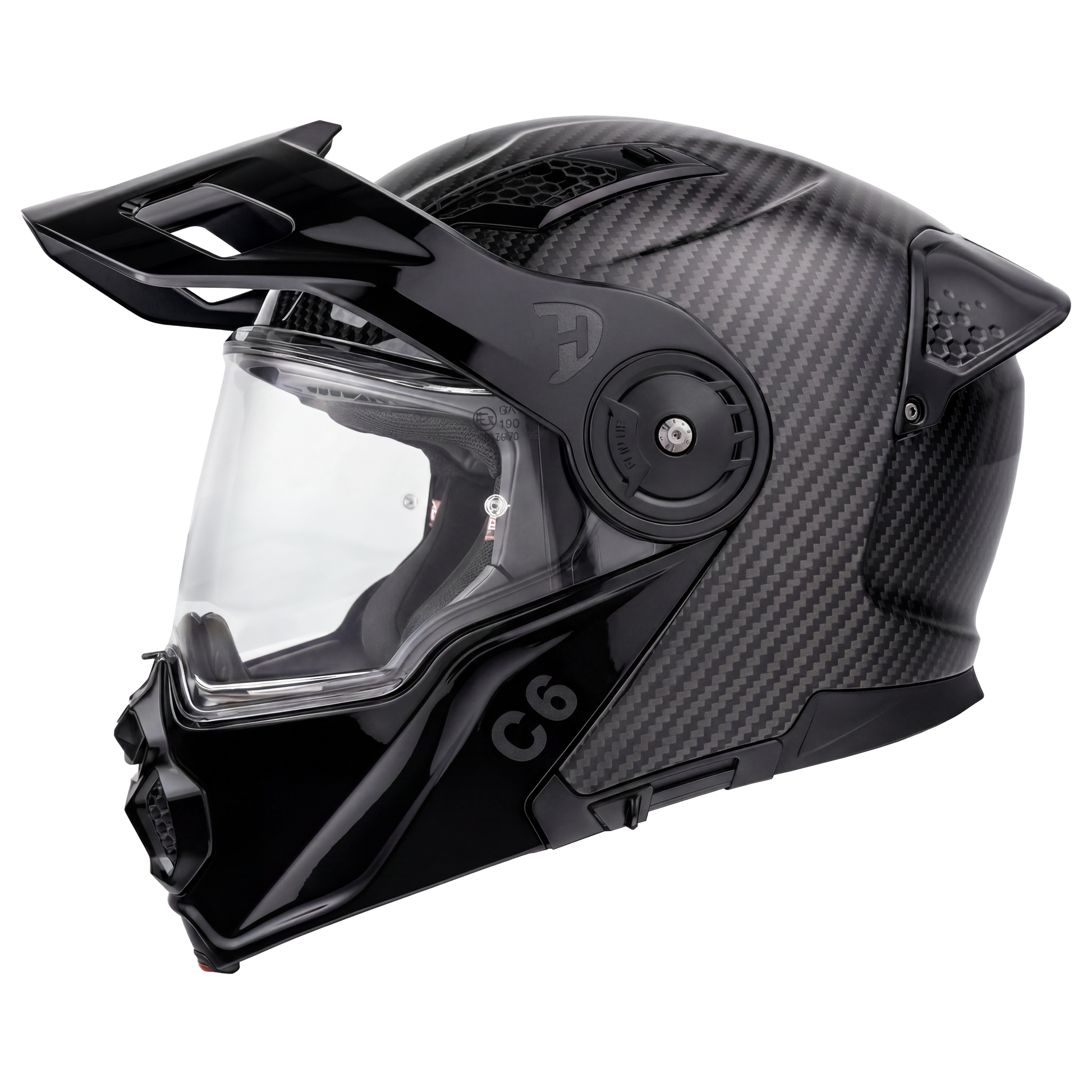 carbon fibre motorcycle helmets D.O.T. Daytona C6- Grey Carbon Fiber S