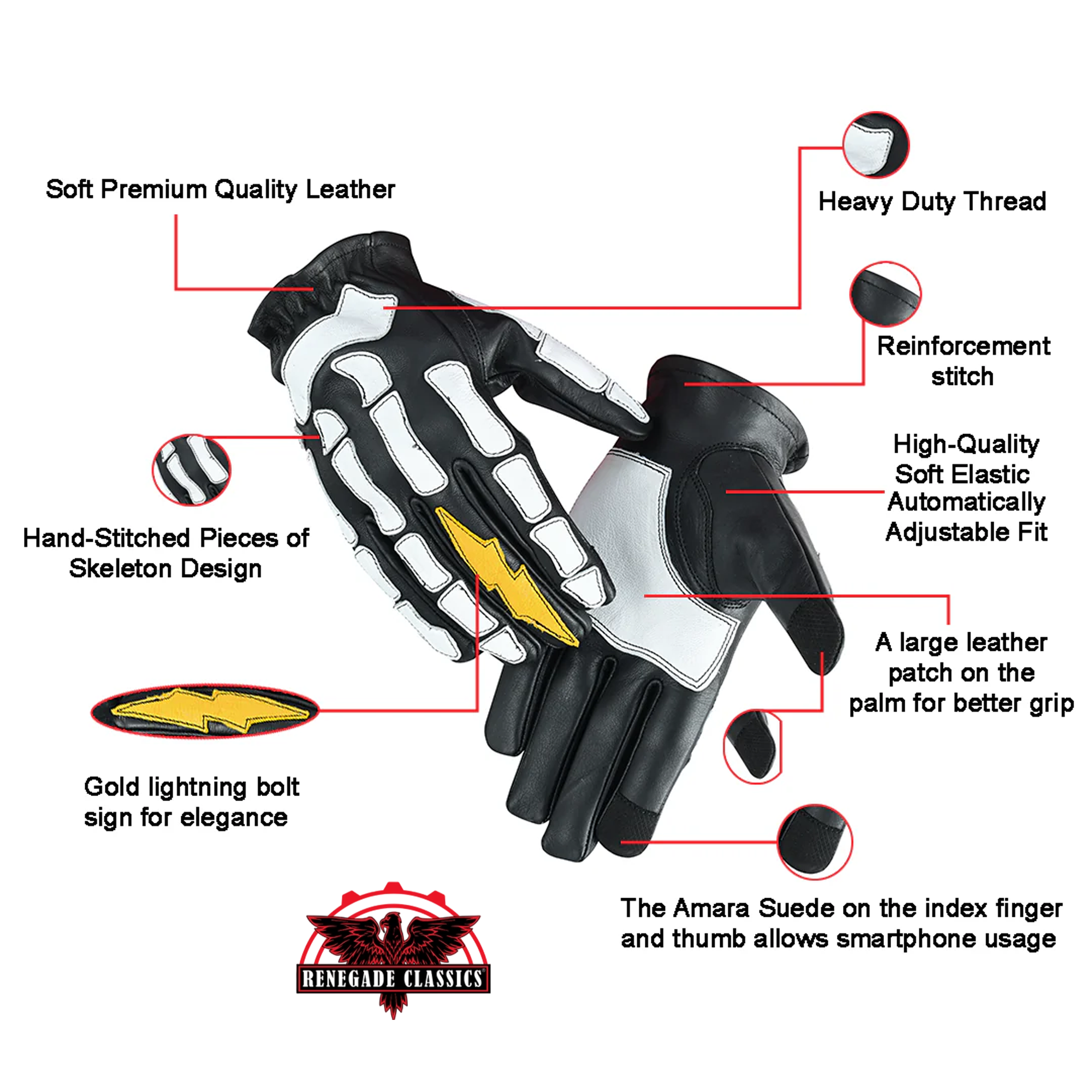 Devil Hands™ Men's Leather Gloves - Renegade Classics
