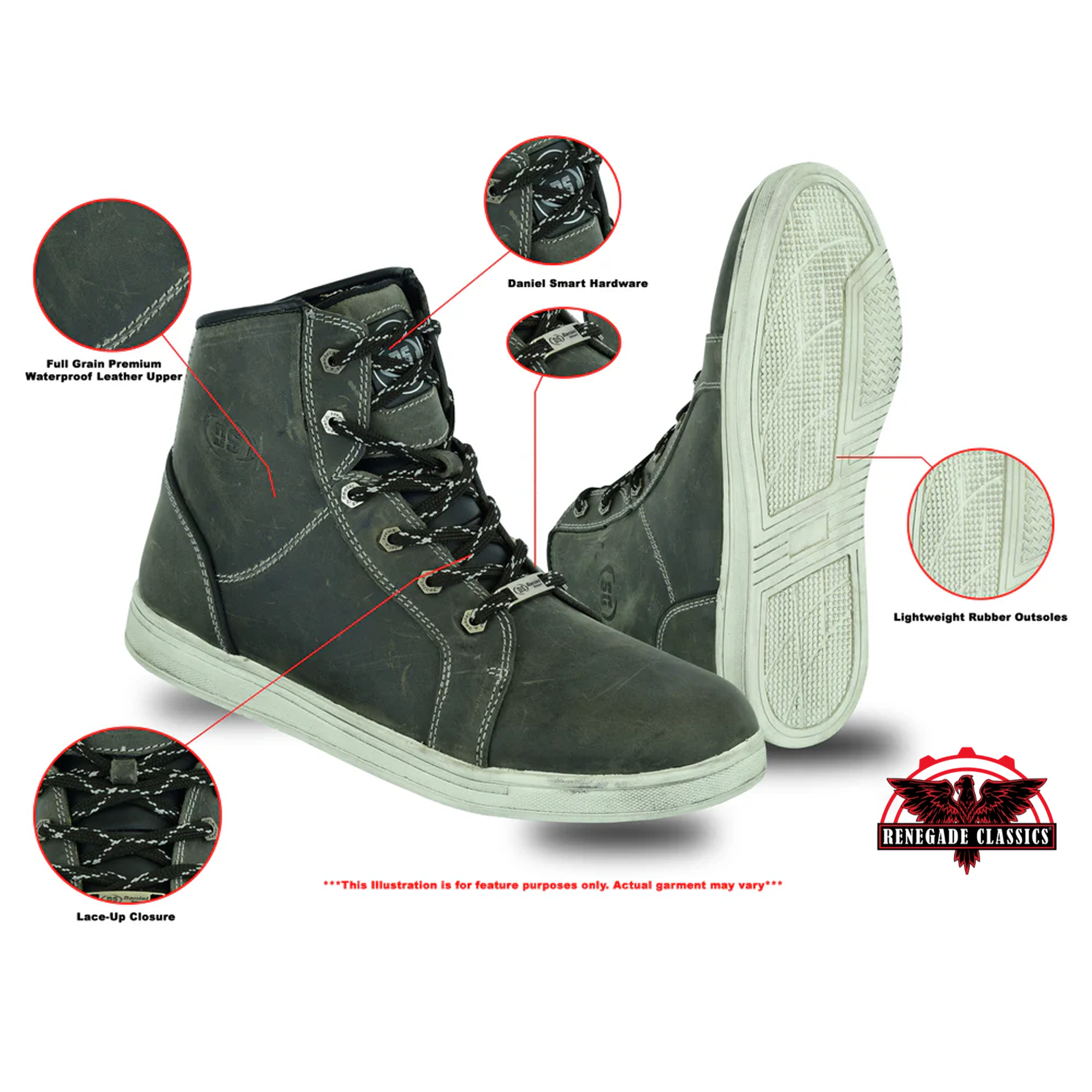 Men's HydroGrip  Riding Shoes -  Gray