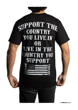 Men's Outlaw Threadz American Support USA Country Flag T Shirt