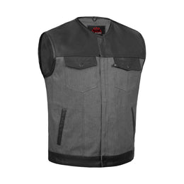 Edgeway™ Mens Denim Motorcycle Vest