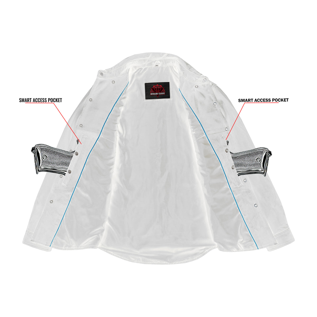 Midnight™ Men's Leather Motorcycle Shirt