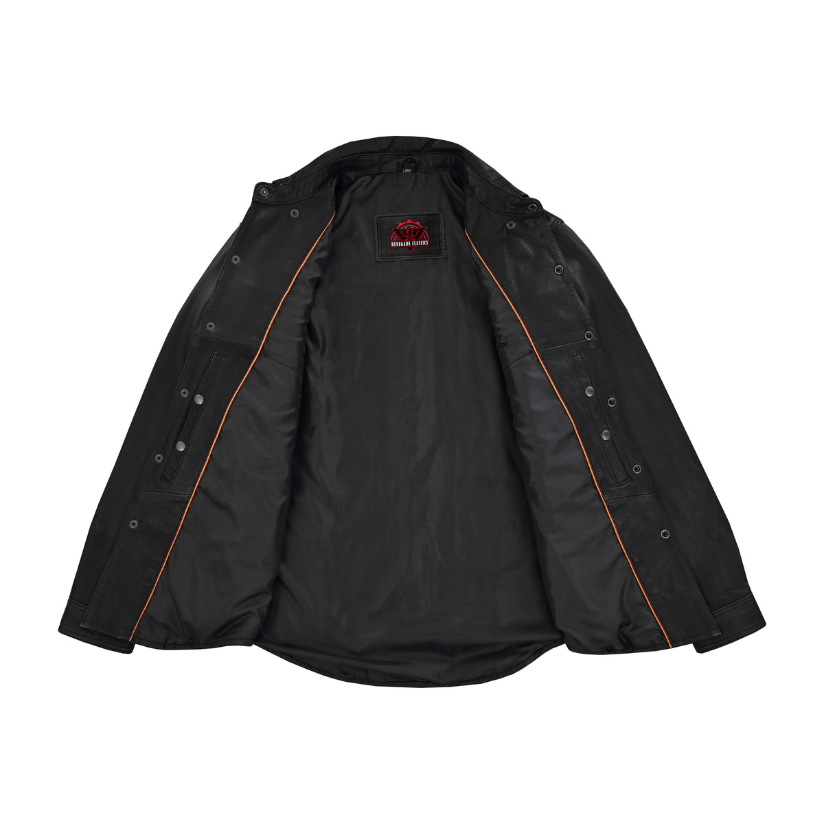 Midnight™ Men's Leather Motorcycle Shirt