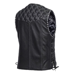 Velrik Mens Leather Motorcycle Vest