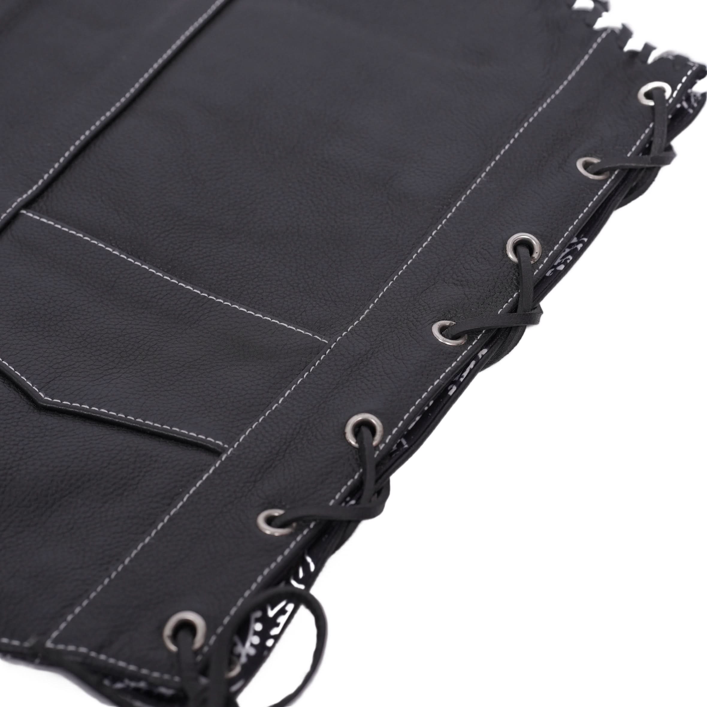 Velrik Mens Leather Motorcycle Vest