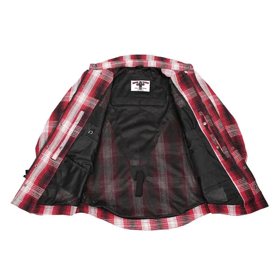 MileArmor - Men's Armored Motorcycle Flannel Shirt