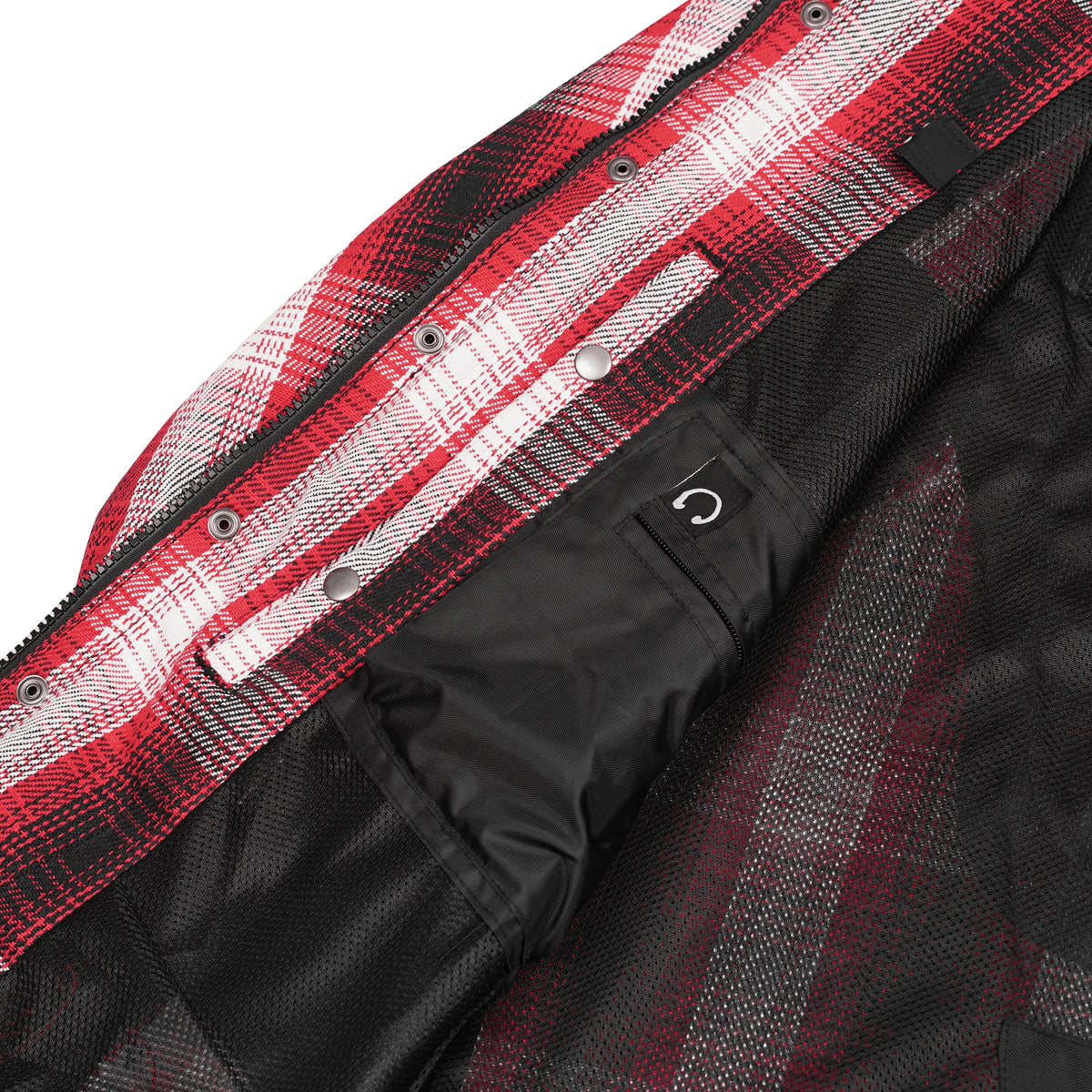 MileArmor - Men's Armored Motorcycle Flannel Shirt