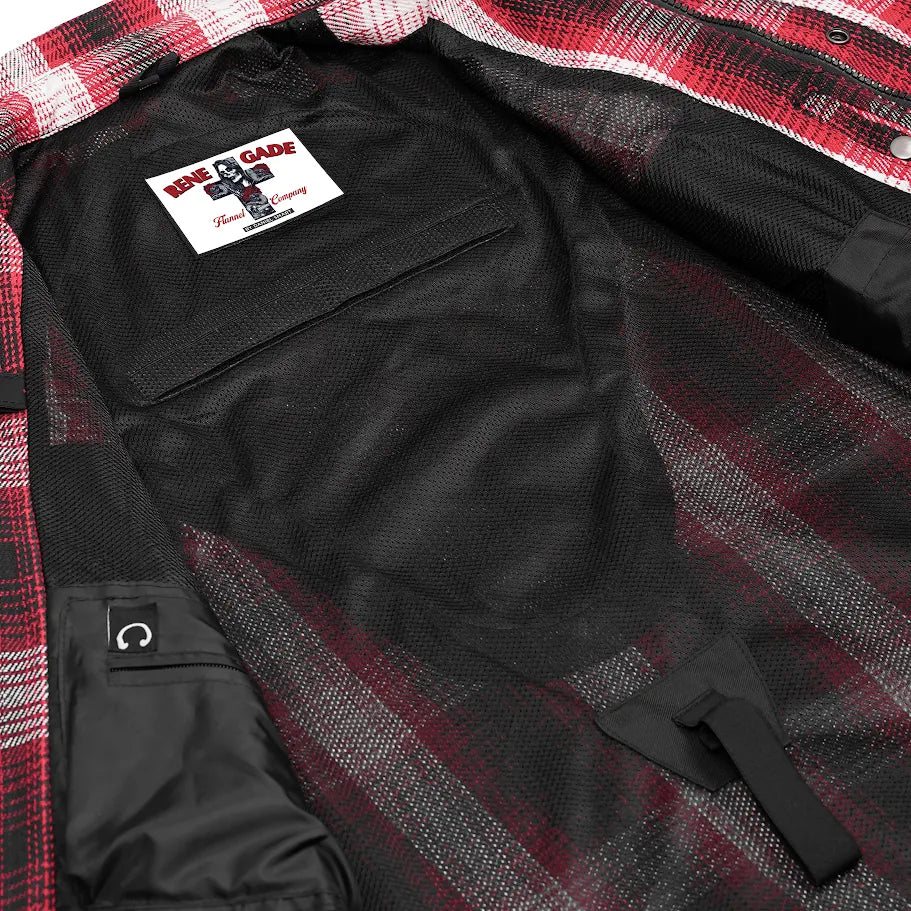 MileArmor - Men's Armored Motorcycle Flannel Shirt