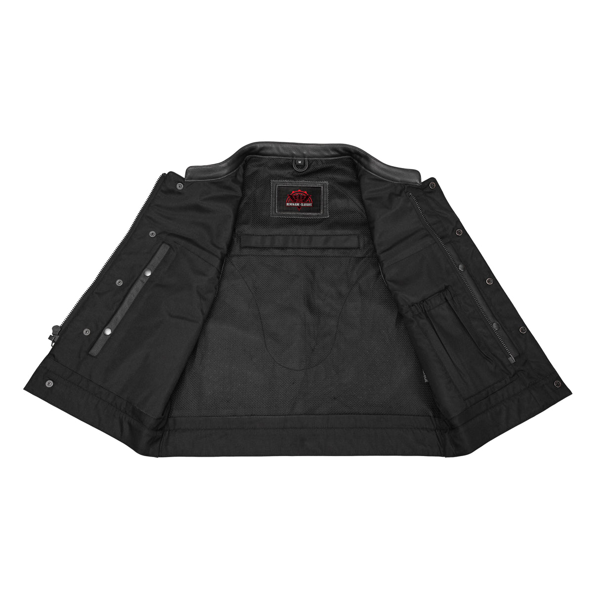Gravel Ghost Lowcut Mens Leather Motorcycle Vest