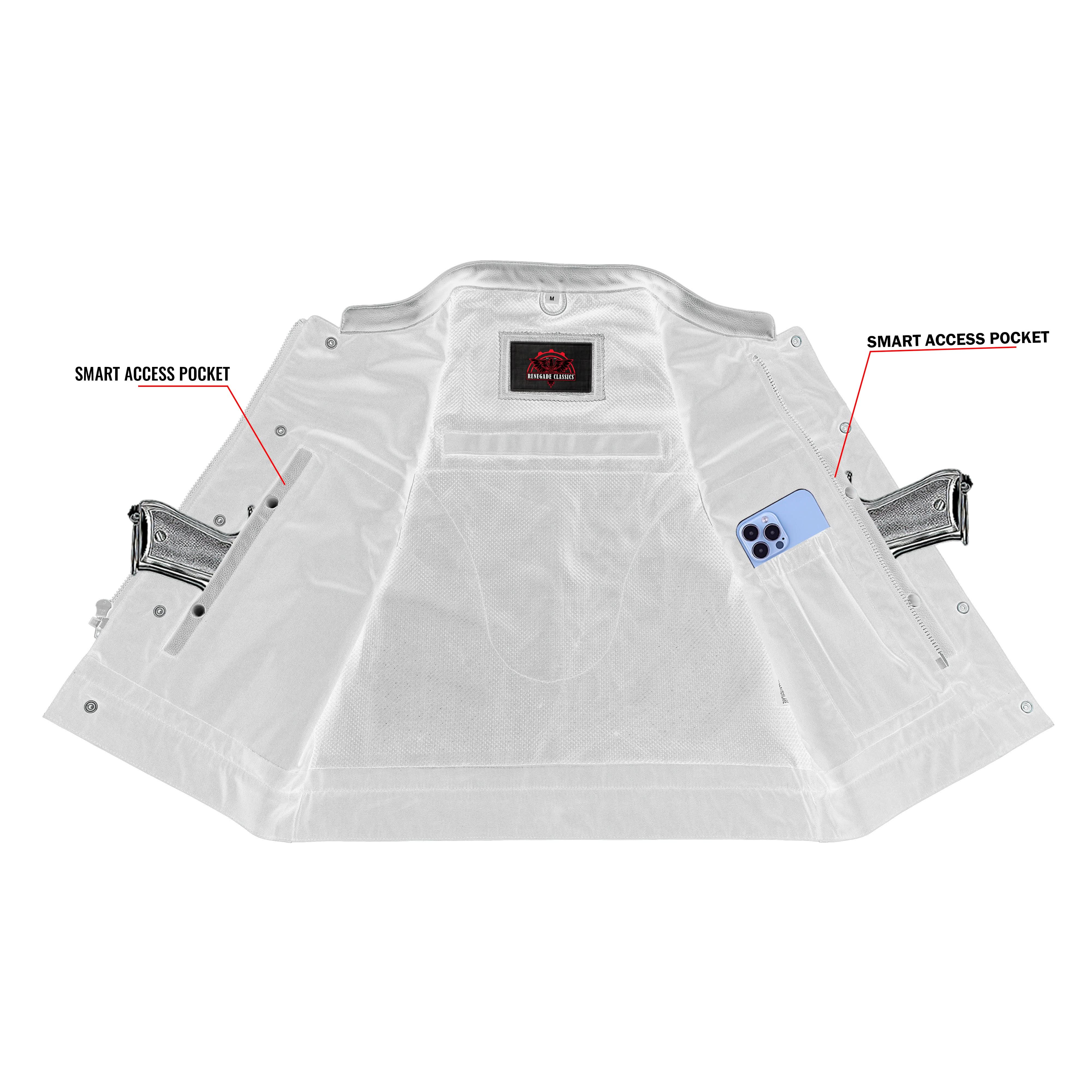 Gravel Ghost™ Lowcut Men’s Leather Motorcycle Vest