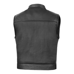Gravel Ghost Lowcut Mens Leather Motorcycle Vest