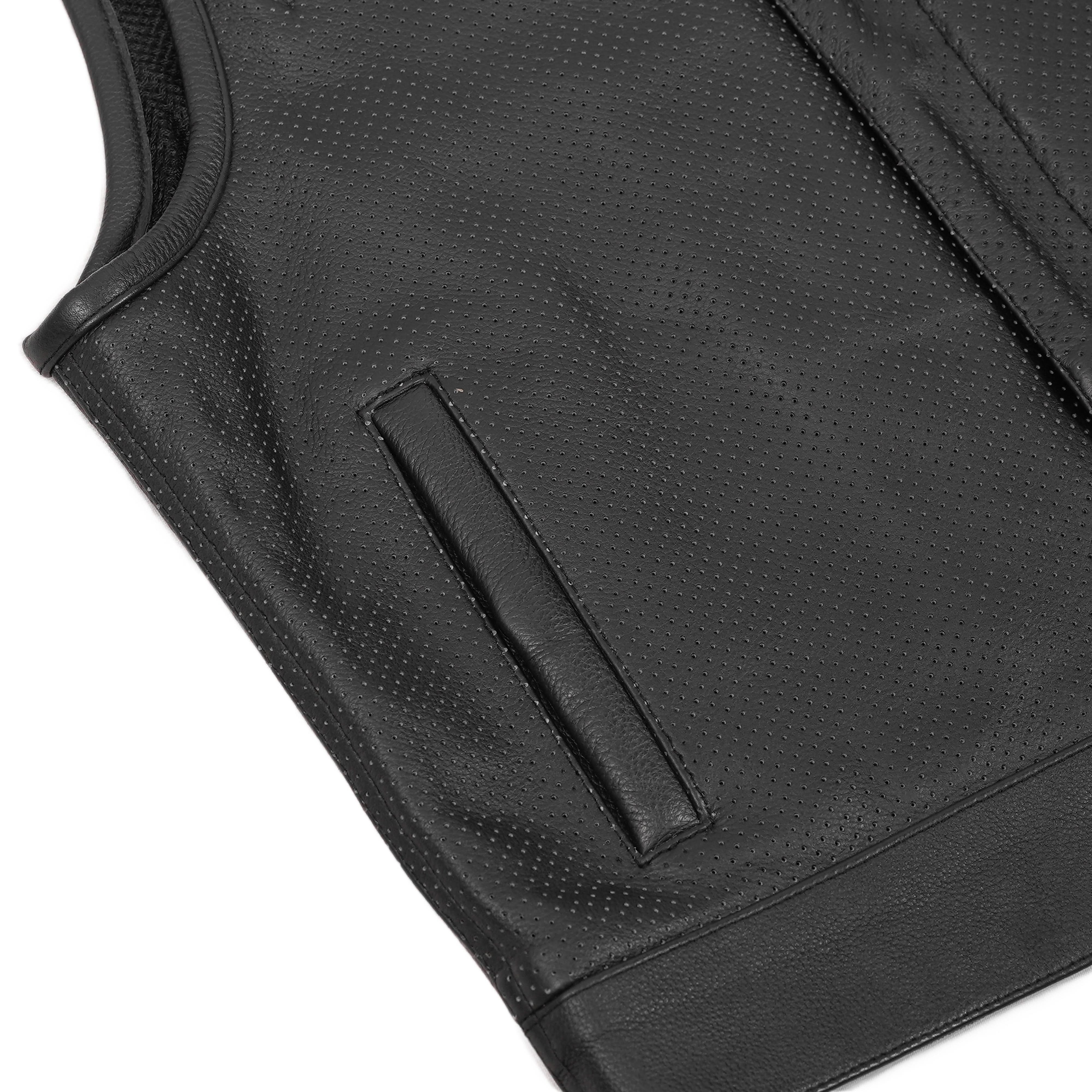 Gravel Ghost™ Lowcut Men’s Leather Motorcycle Vest