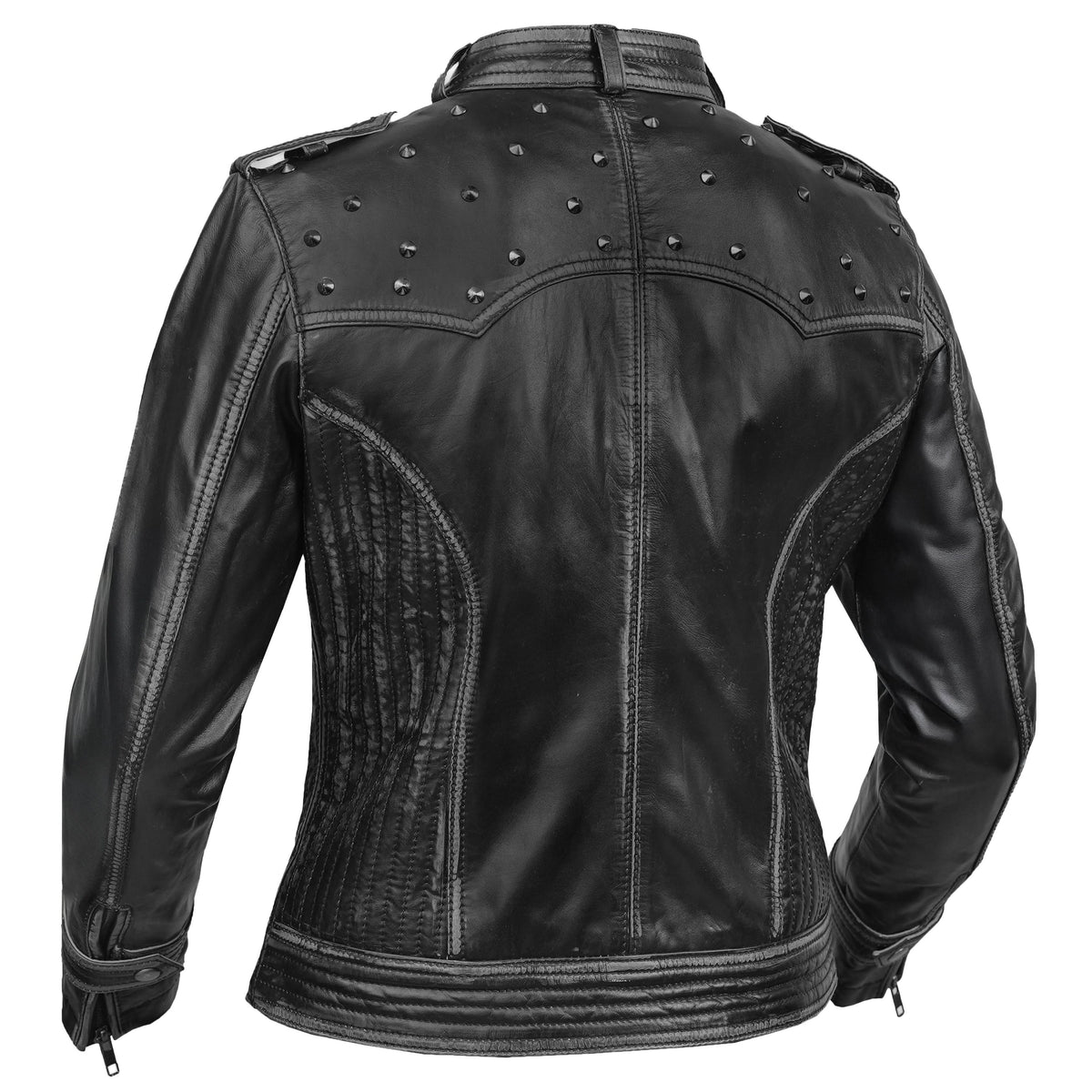 Mistress Women’s Leather Motorcycle Jacket