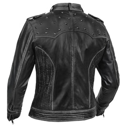 Mistress Women’s Leather Motorcycle Jacket