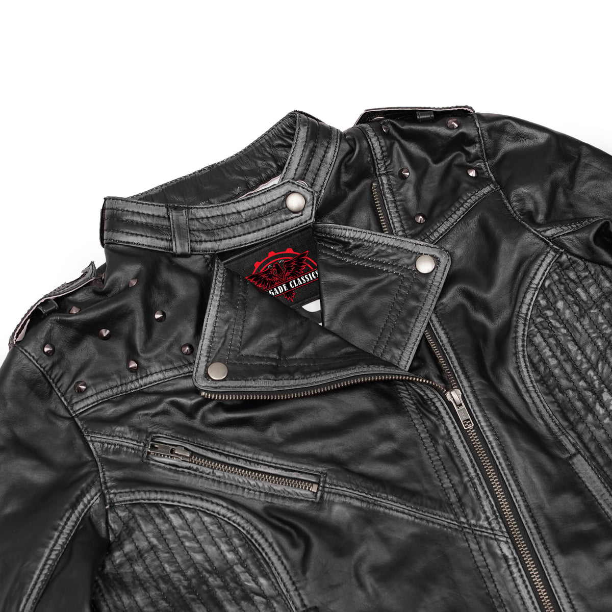 Mistress Women’s Leather Motorcycle Jacket
