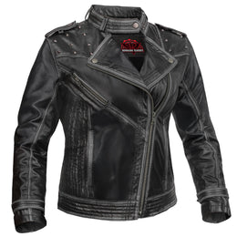 Mistress Women’s Leather Motorcycle Jacket