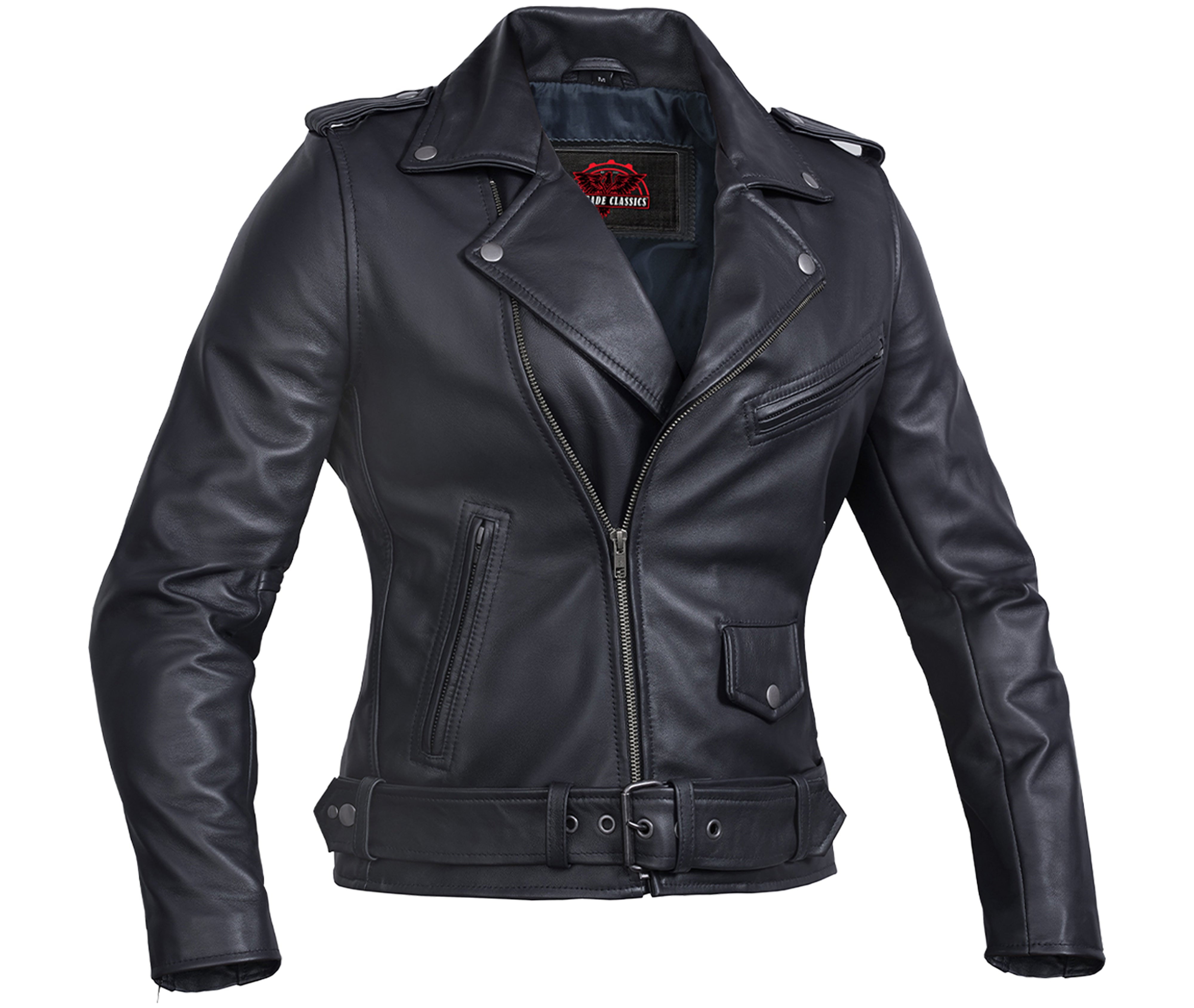 Moonlight™ Women's Navy Blue Fashion Leather Jacket