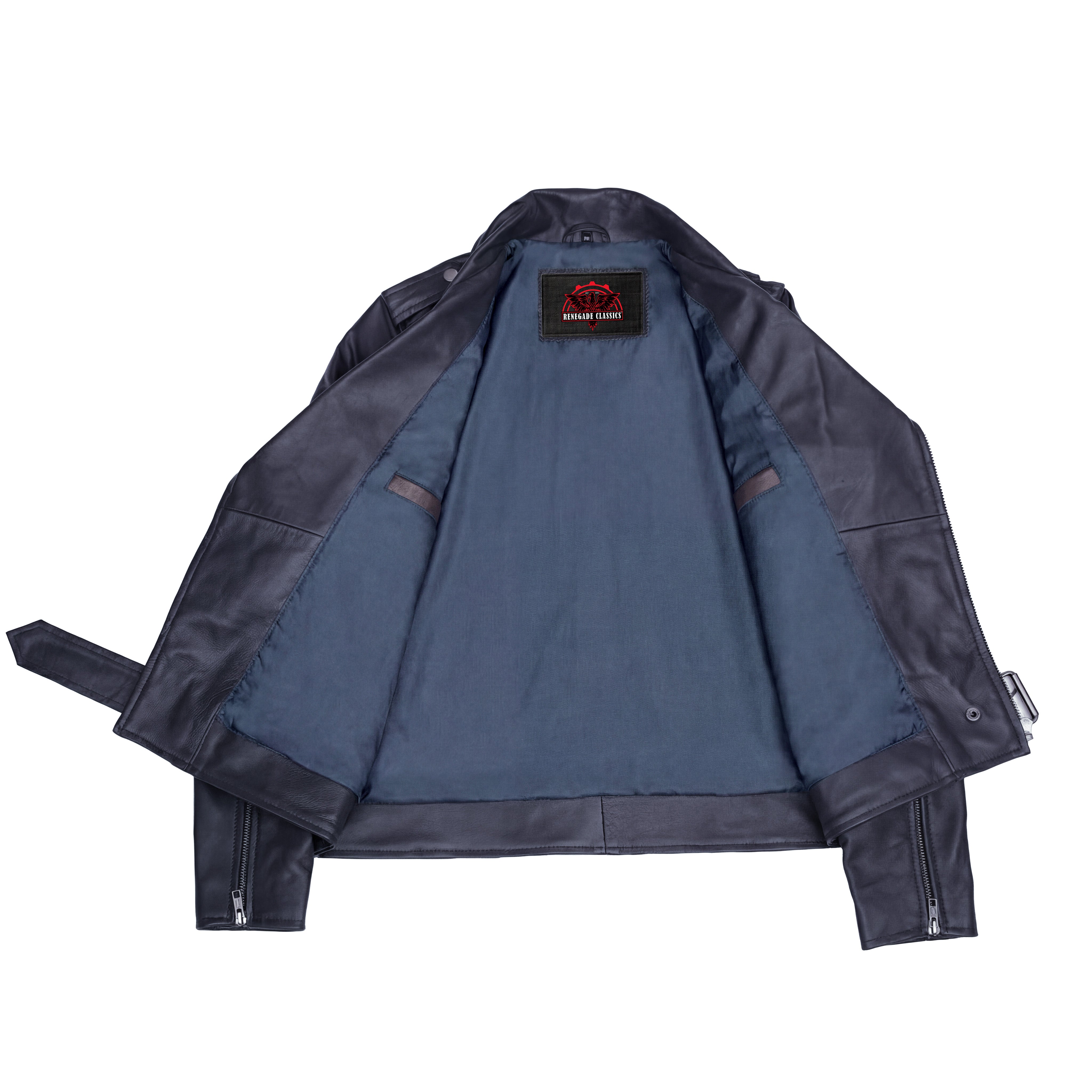 Moonlight™ Women's Navy Blue Fashion Leather Jacket