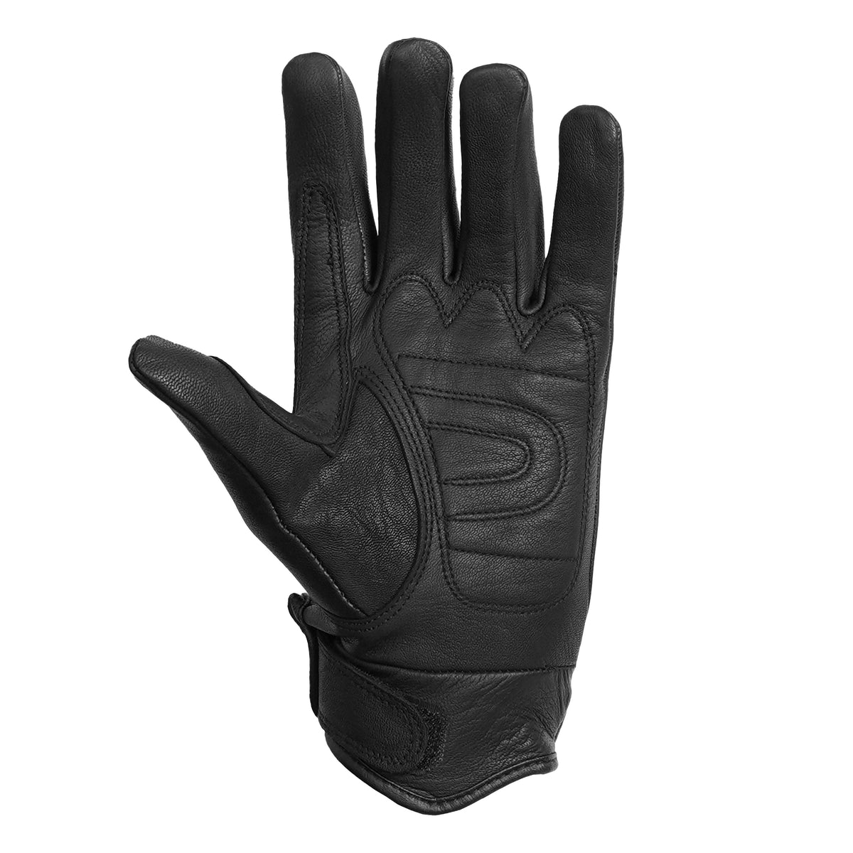 Moto Pro™ Men's leather motorcycle gloves -Black