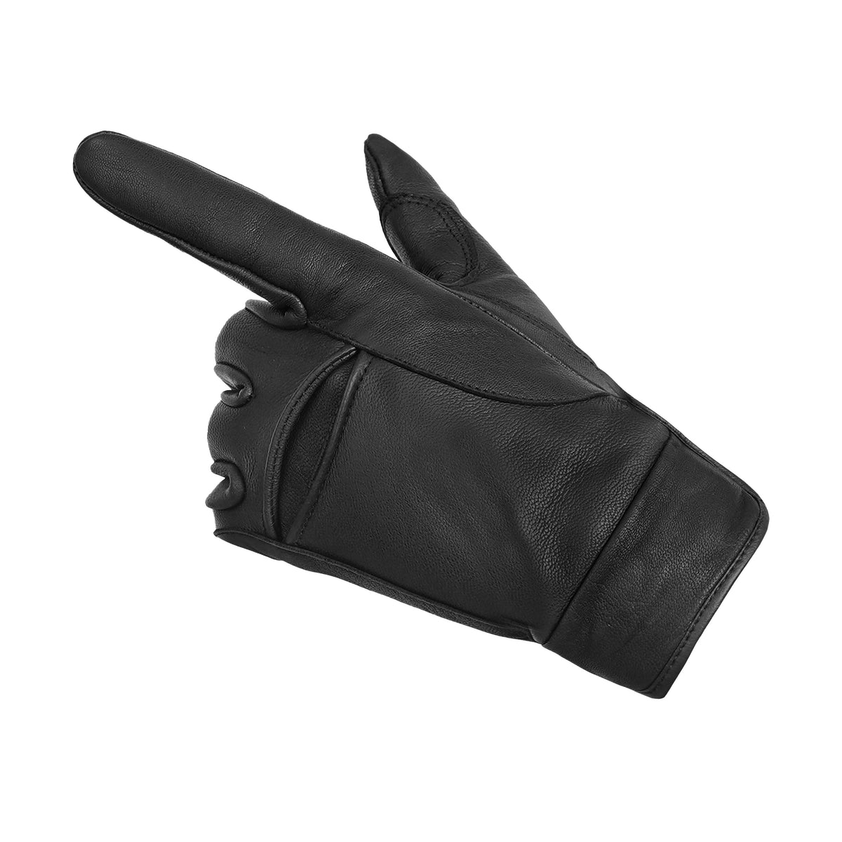 Moto Pro™ Men's leather motorcycle gloves -Black