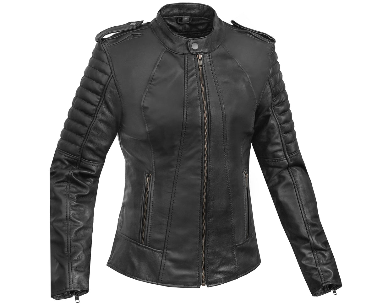 MotoDiva™ Women's Leather Motorcycle Jacket