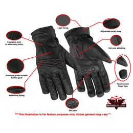 MotoFemme™ Womens Leather Gloves
