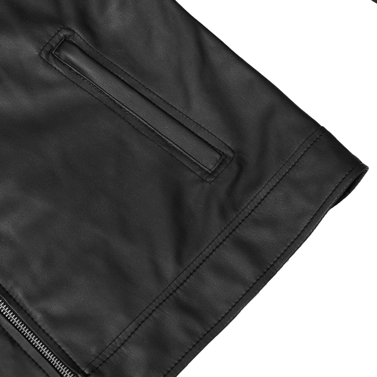 Night Bolt Men’s Faux Leather Motorcycle Jacket