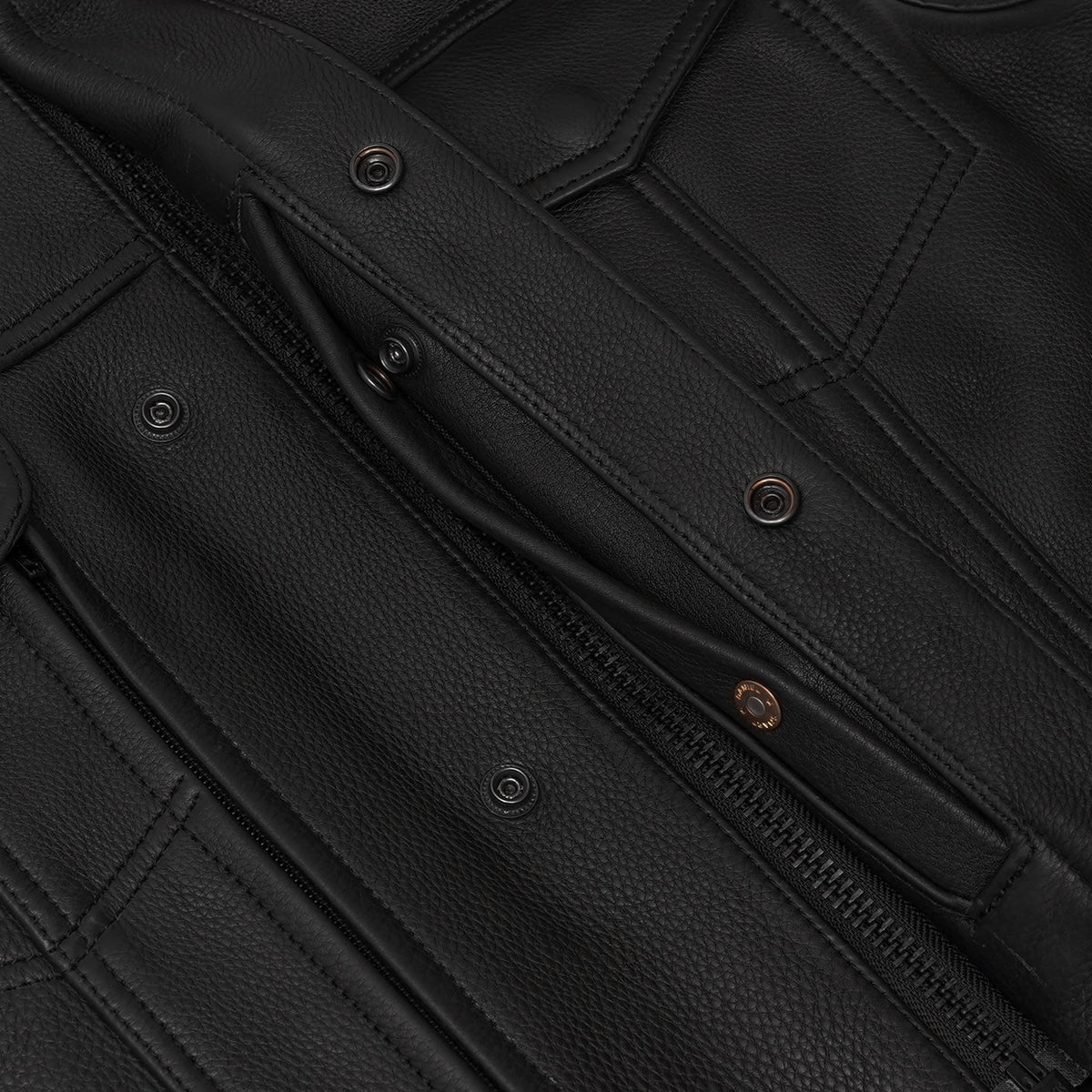 NightSentinel Mens Leather Motorcycle Vest