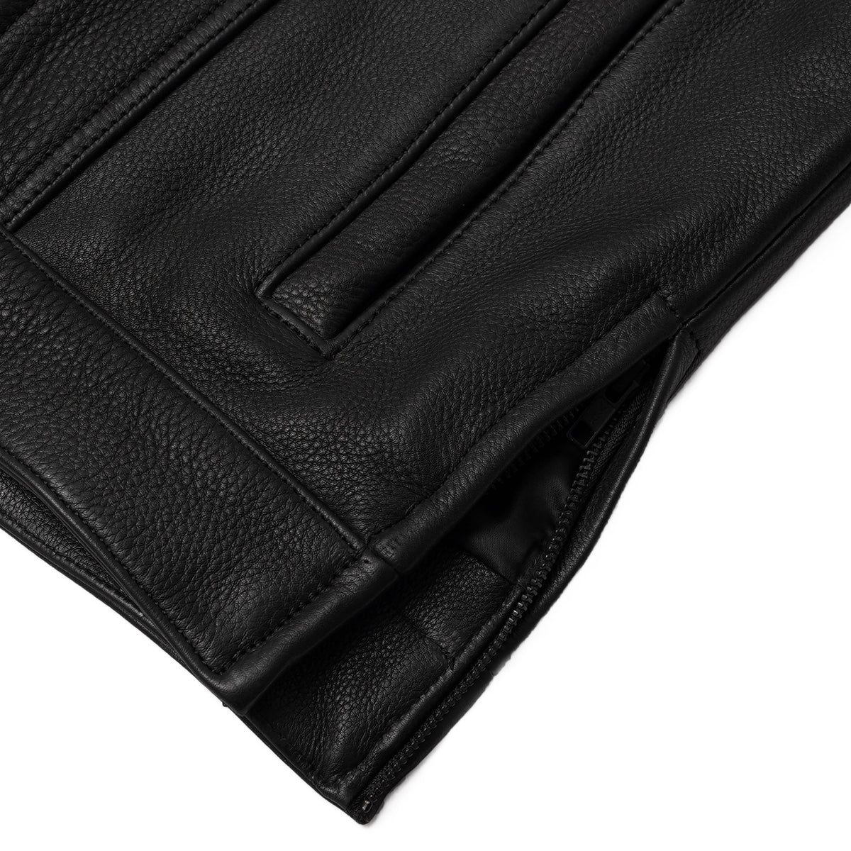NightSentinel Mens Leather Motorcycle Vest