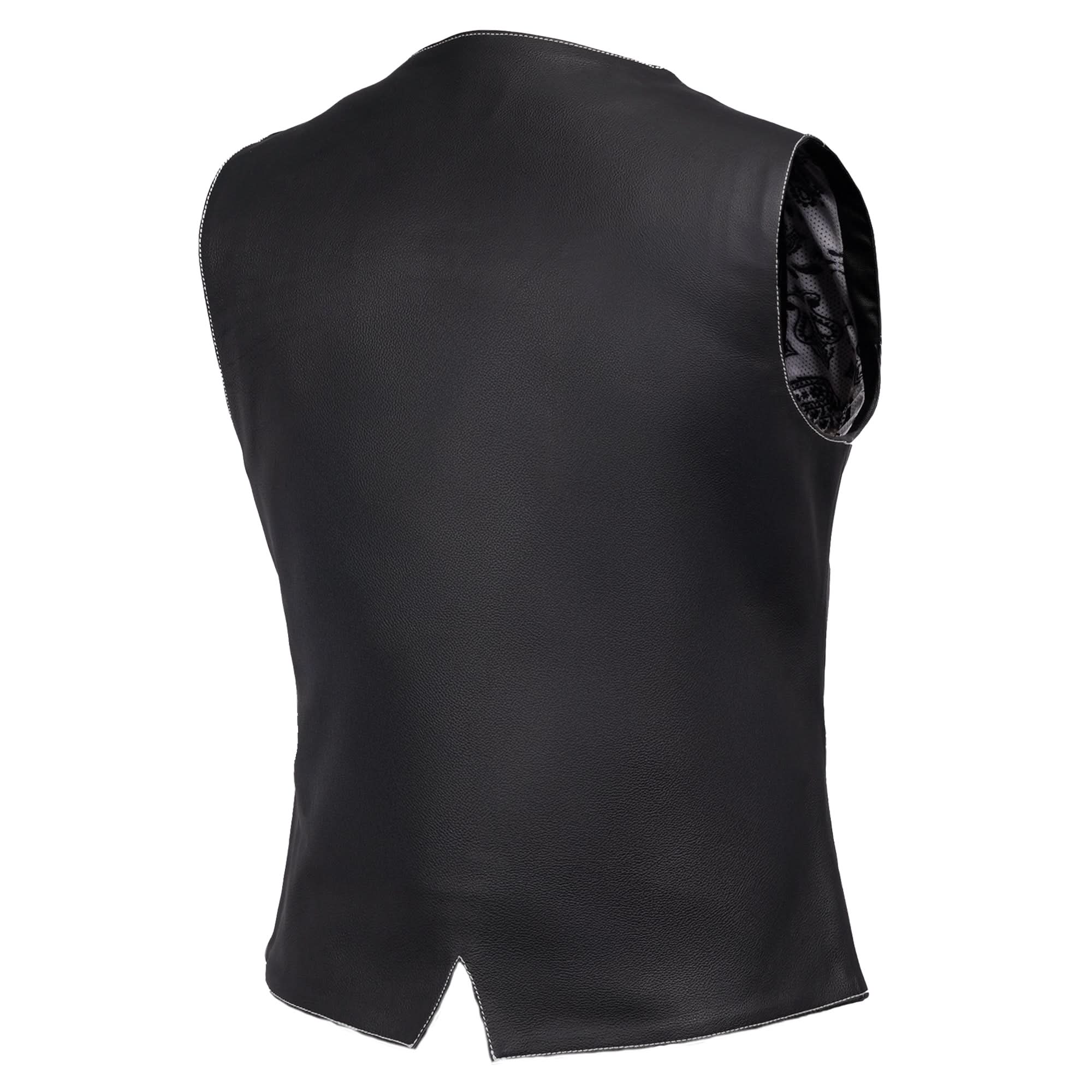 Rhinestone Womens Leather Motorcycle Vest