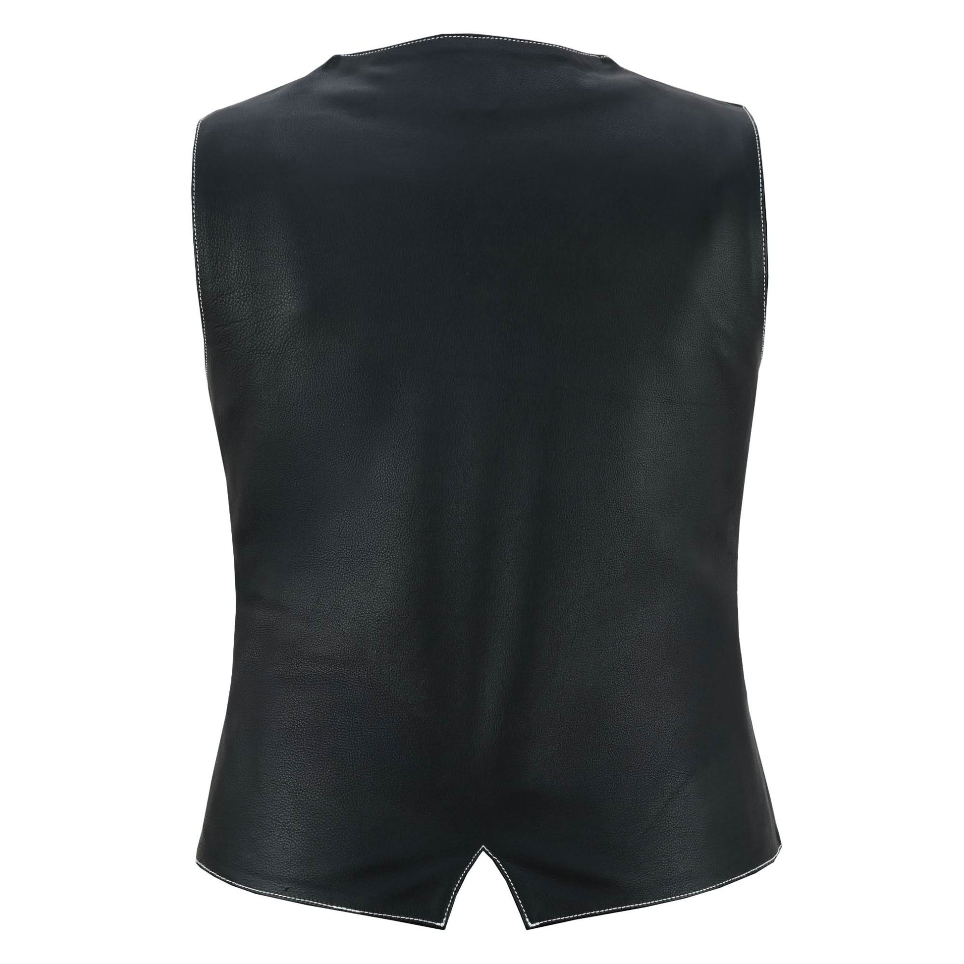 Night Edge Black Ladies Vest Womens Leather Vests Renegade Classics