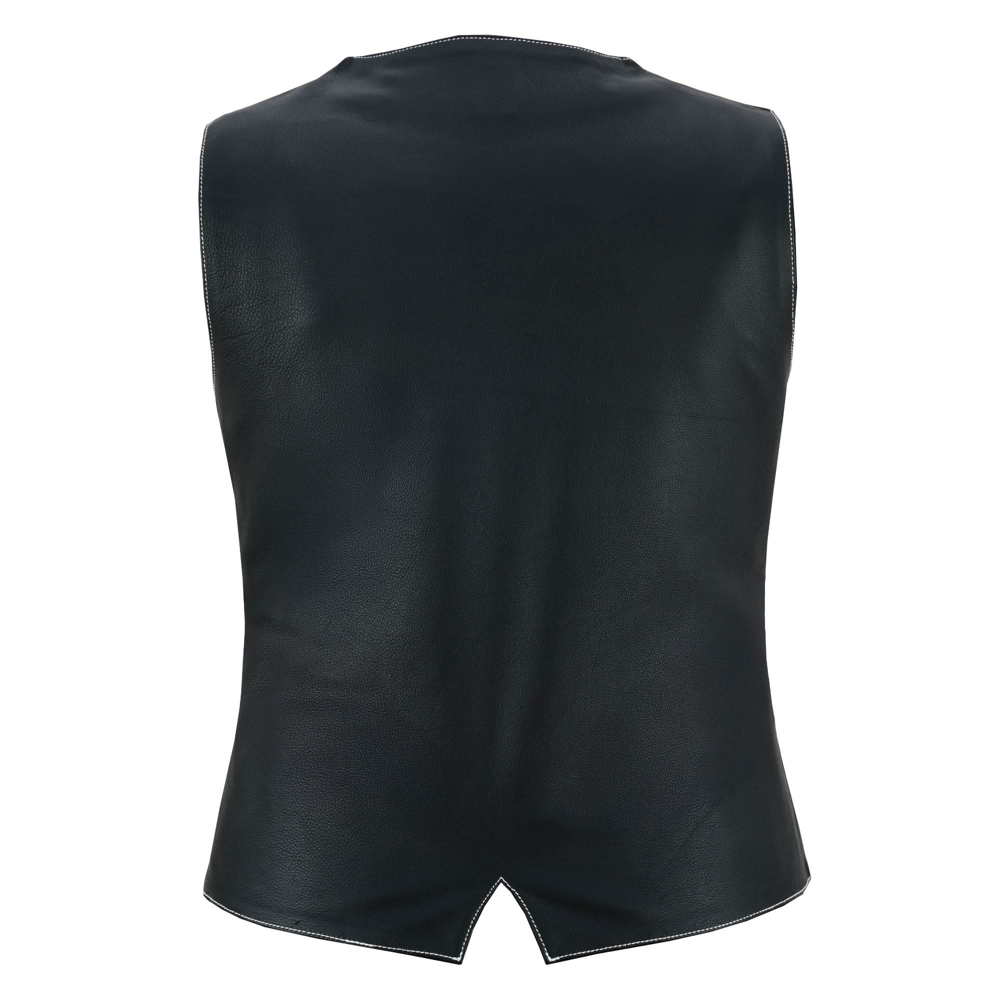 Night Edge Black Ladies Vest Womens Leather Vests Renegade Classics