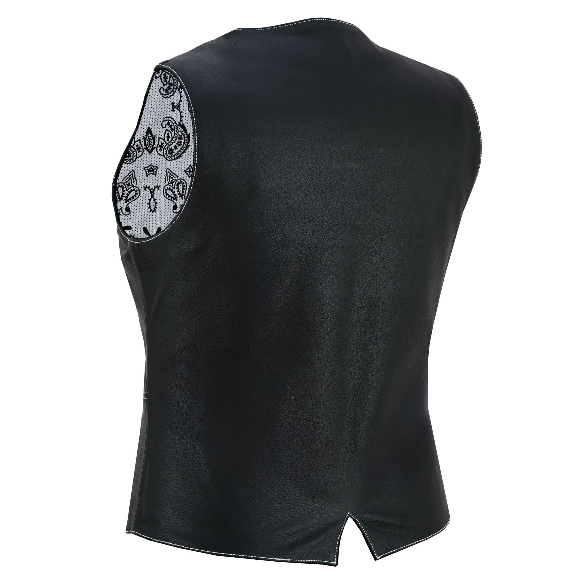 Night Edge Black Ladies Vest Womens Leather Vests Renegade Classics