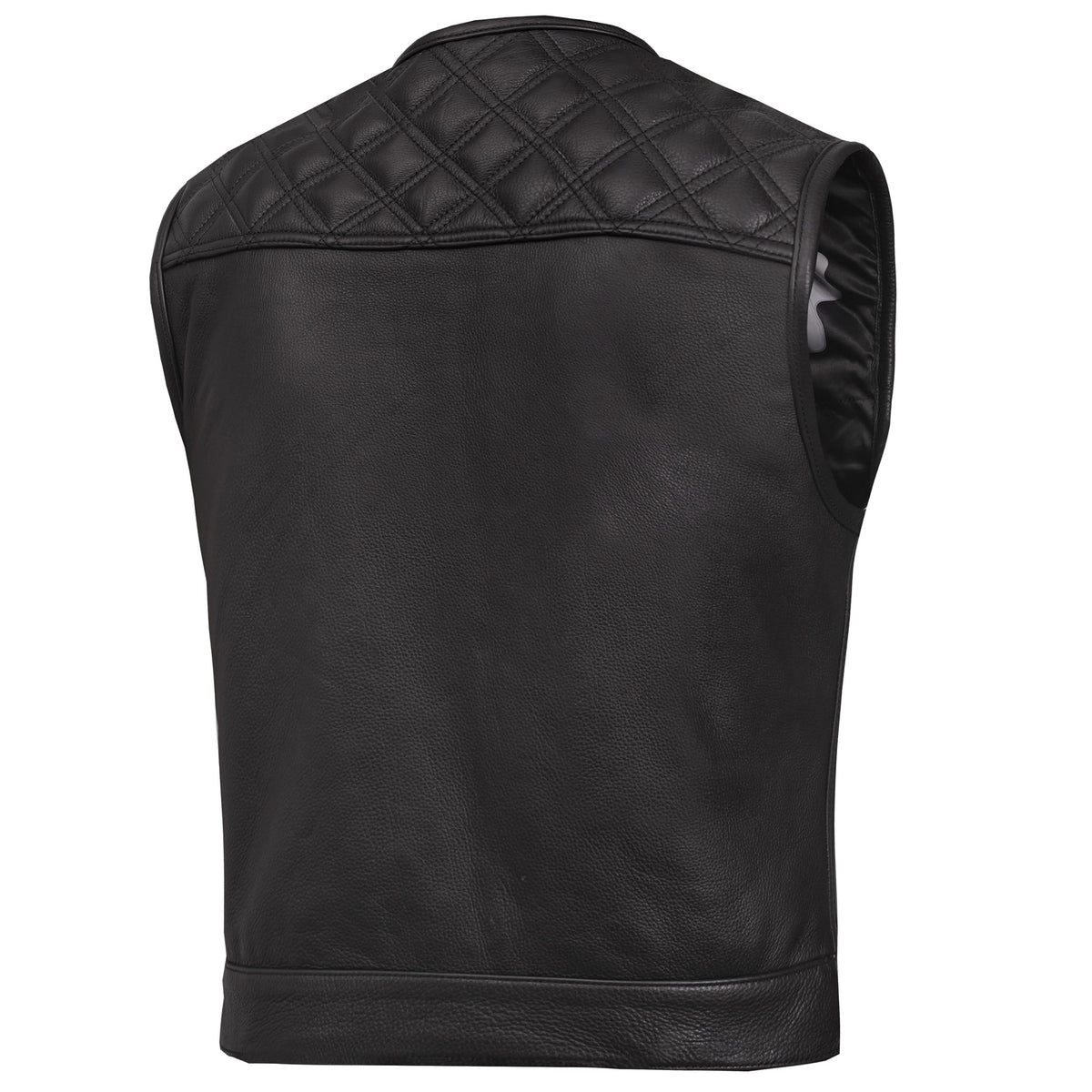 Nocturne Mens Leather Motorcycle Vest