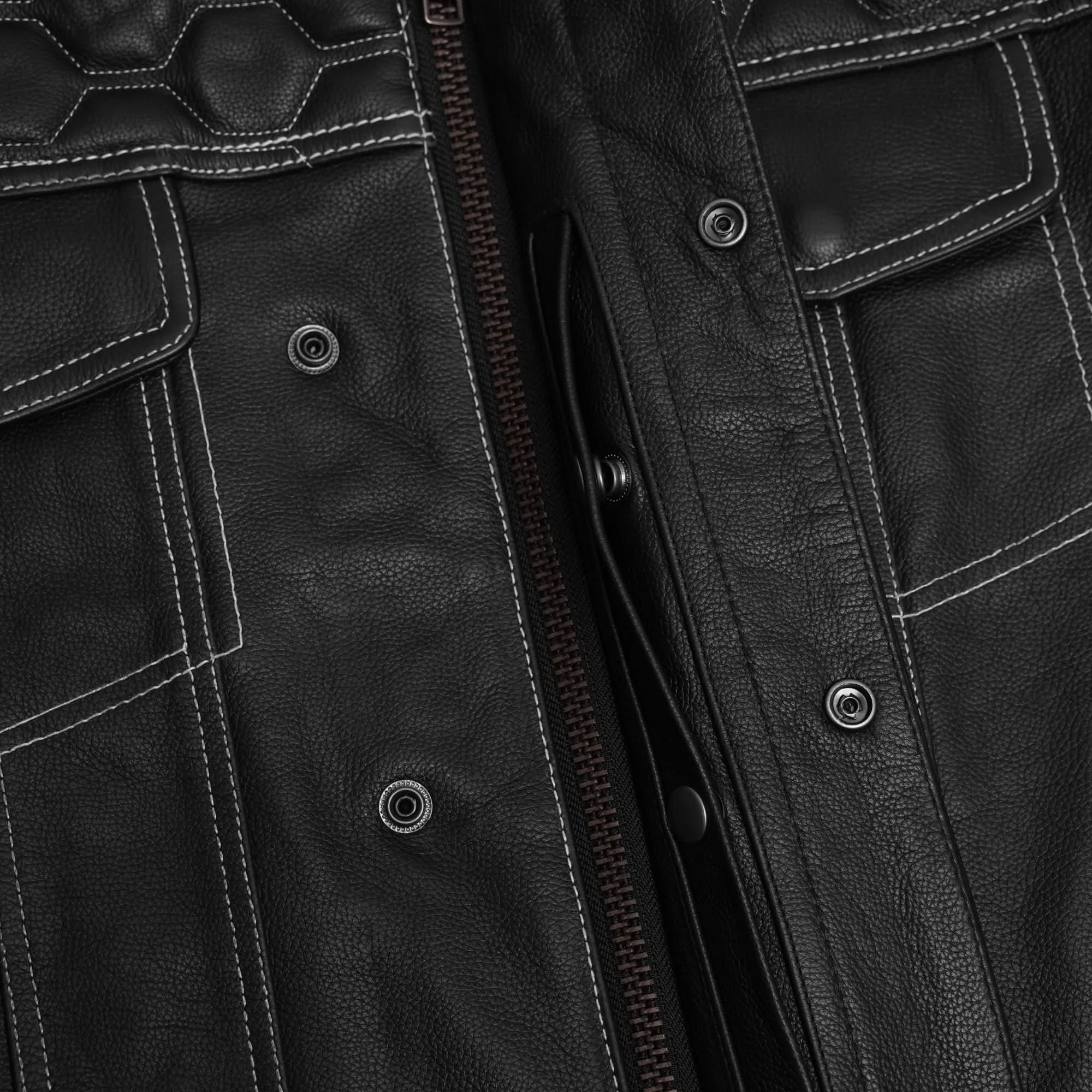 Conall Men's Leather Motorcycle Jacket
