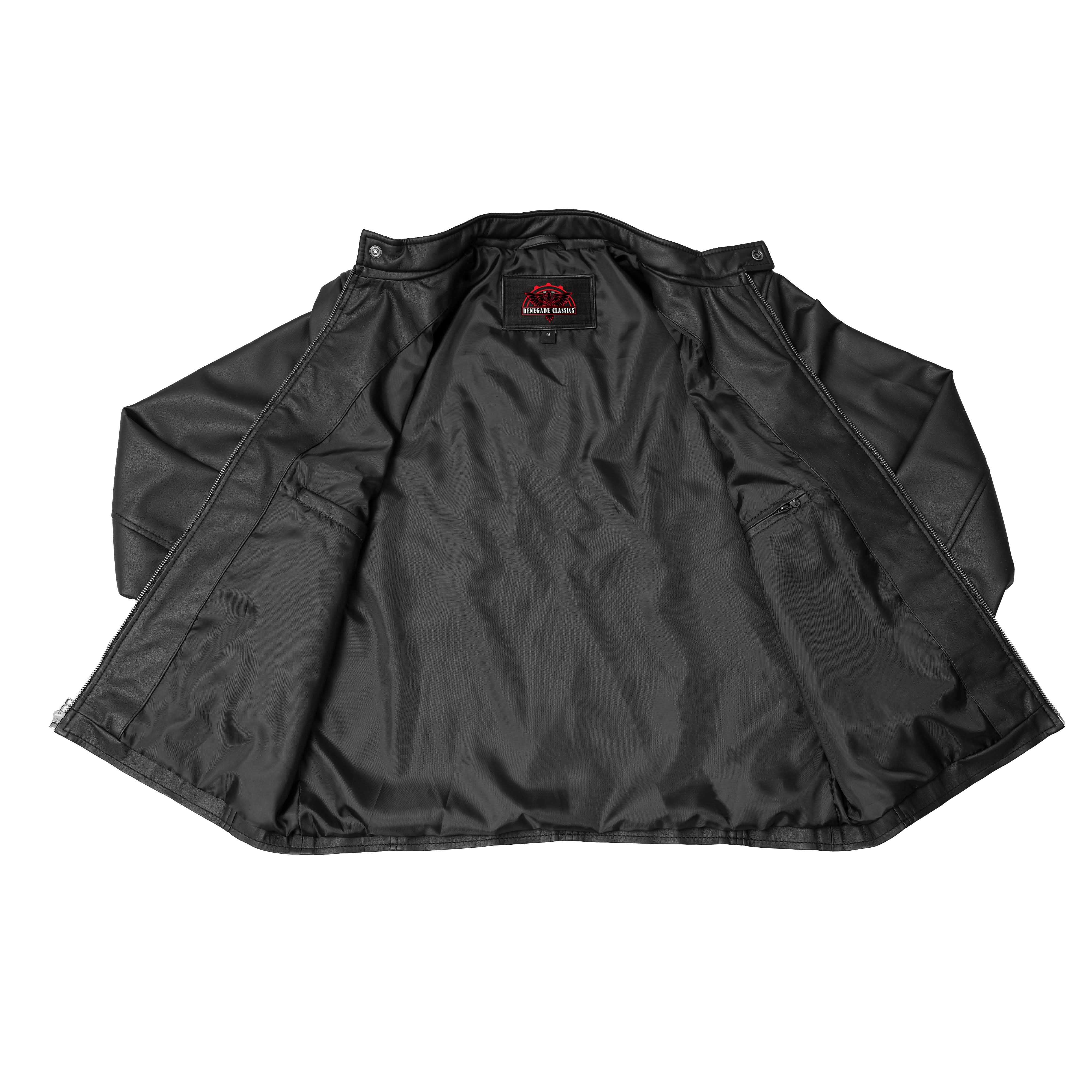 Rivet Soul™ Men’s Faux Leather Motorcycle Jacket