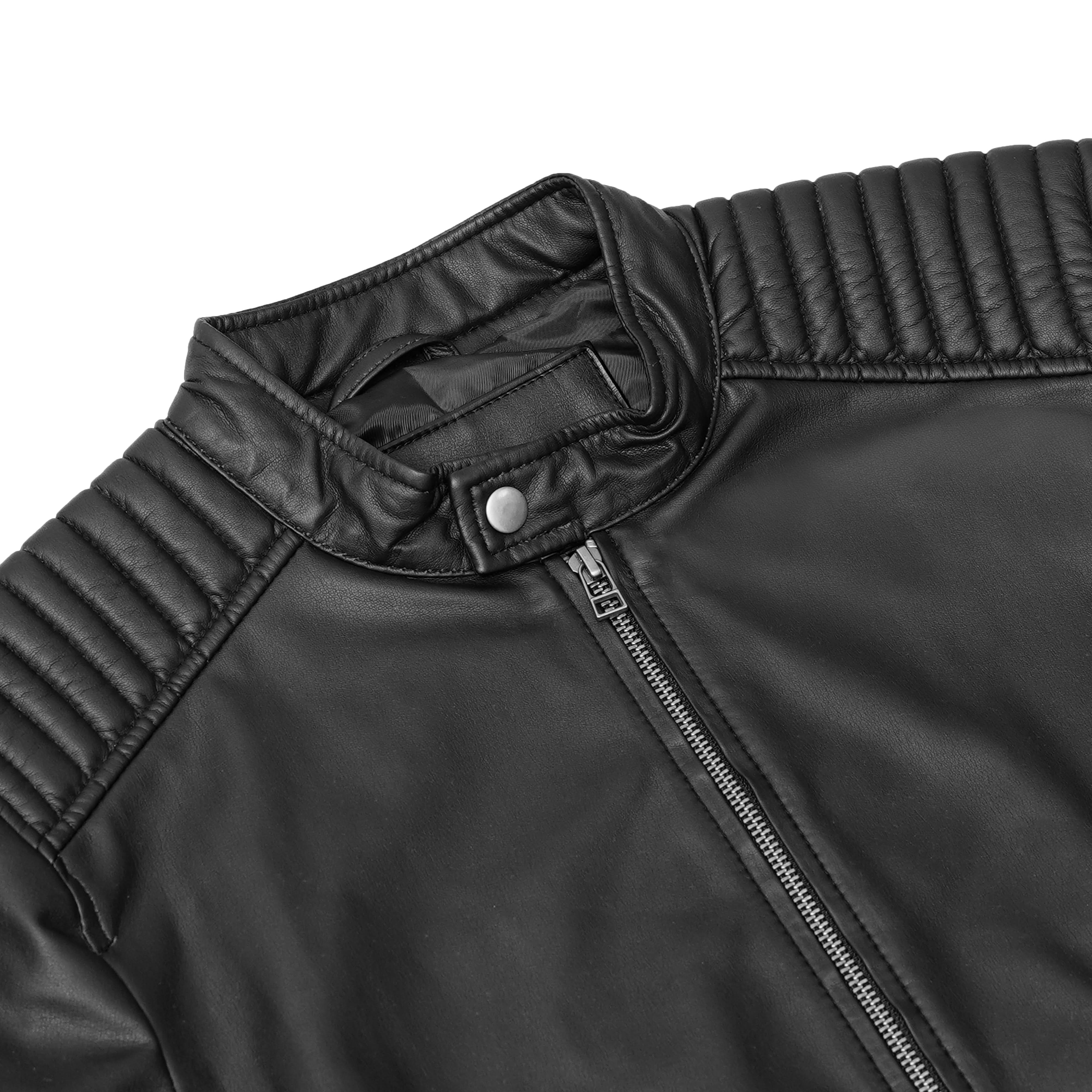 Rivet Soul™ Men’s Faux Leather Motorcycle Jacket