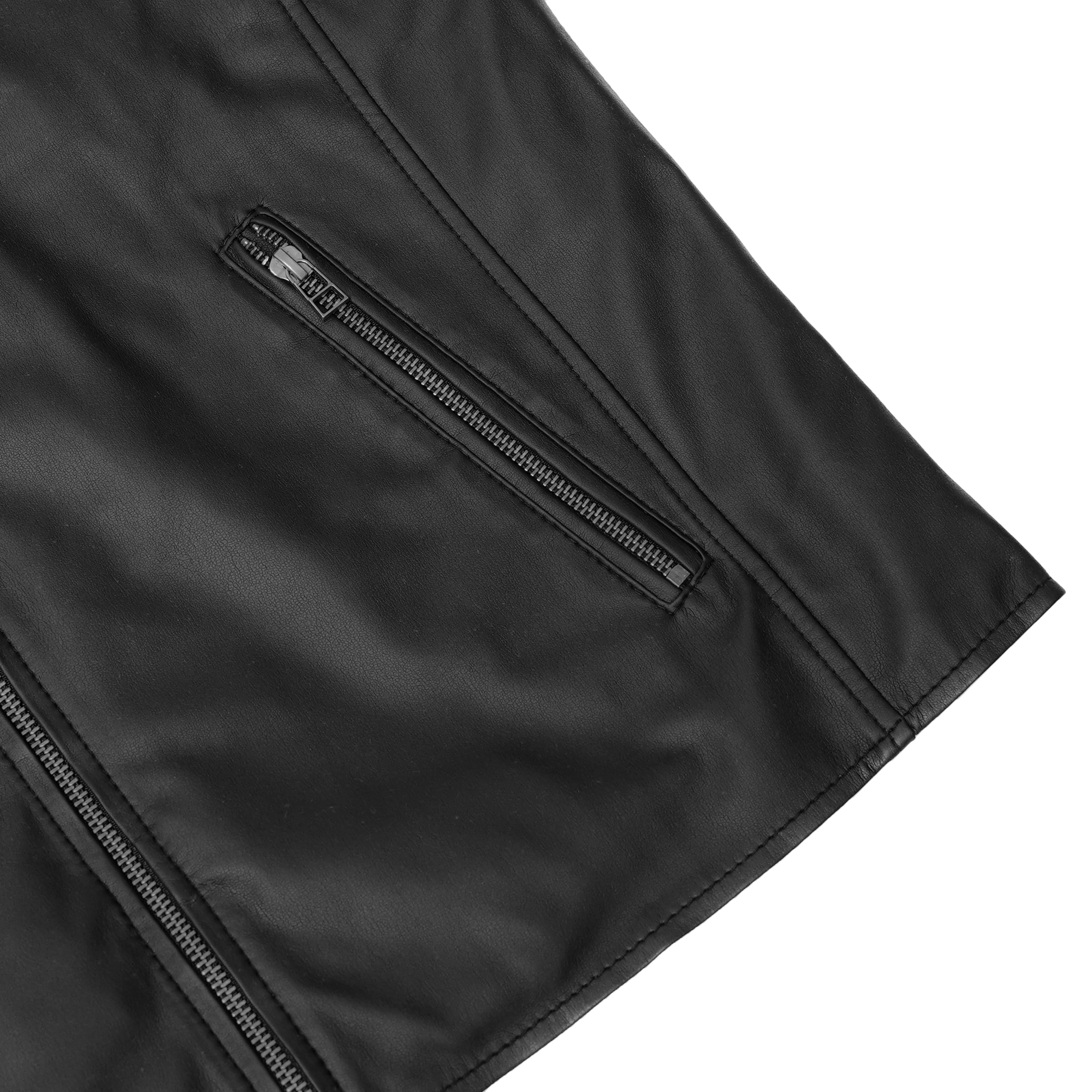 Rivet Soul™ Men’s Faux Leather Motorcycle Jacket