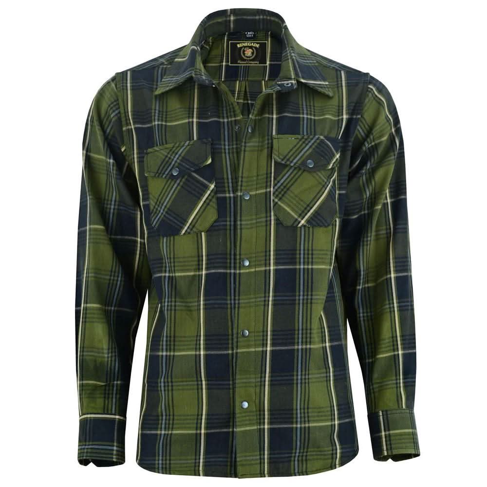 Green forest™ Men's Outdoor Green Flannel Shirt