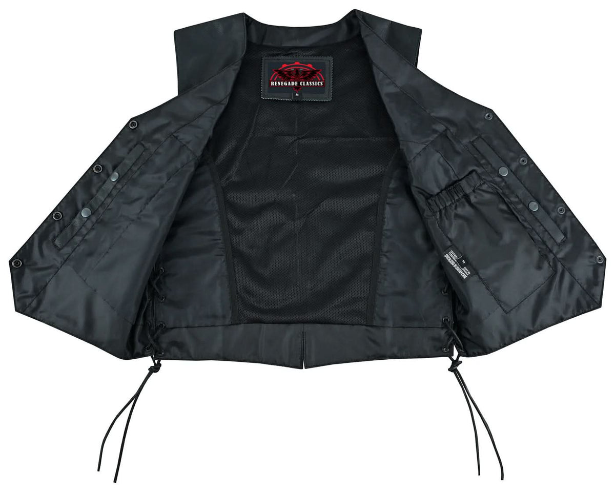 Ovanna™ Womens Leather Motorcycle Vest