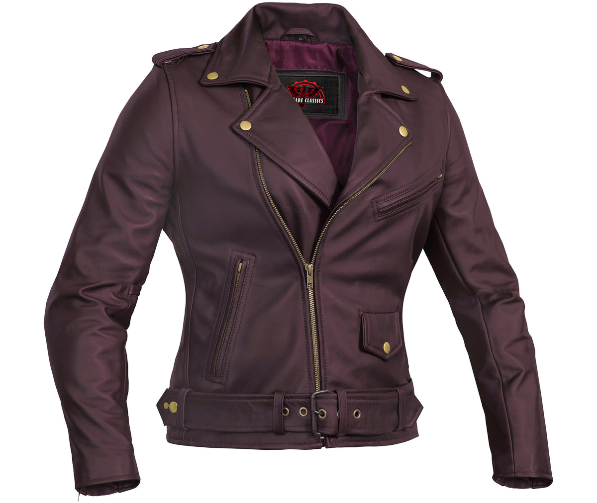 Oxblood ™ Women's Leather Motorcycle Jacket