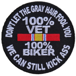 P5010 100 Percent Vet 1 Percent Biker We Can Still Kick Ass Patch