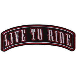 PR2543 Live To Ride Large Rocker Biker Patch