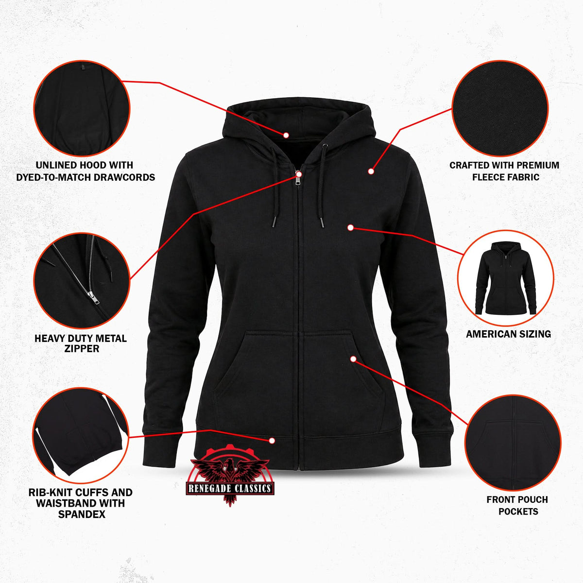 Panther Shadow Women’s Textile Motorcycle Hoodie