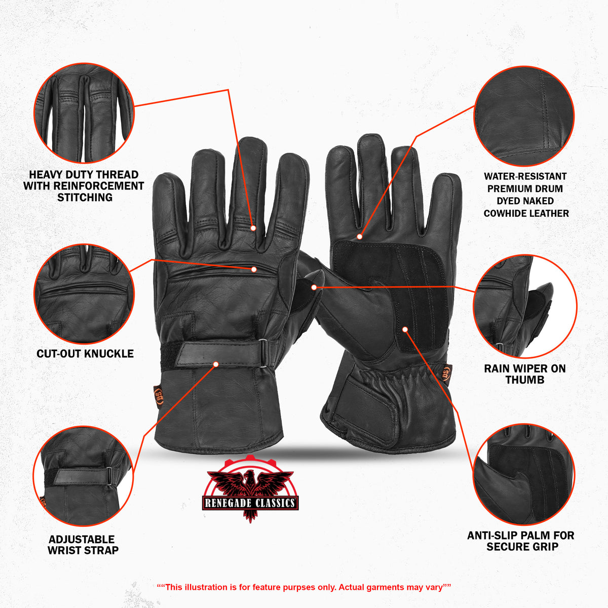 PolarCruise™ Men's leather gloves